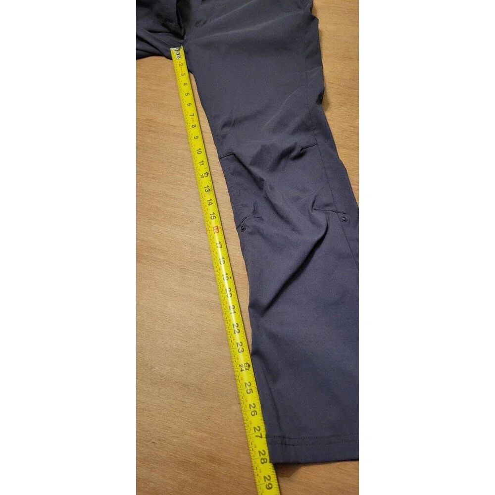 PrAna Pants Womens 10 Gray Halle Hiking Stretch Nylon Roll Up Outdoor Travel Tab - Picture 14 of 16